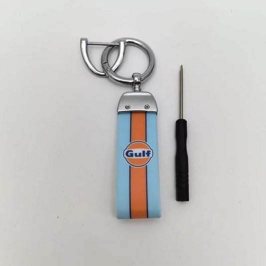 Gulf Petroleum Customized Keychain Gulf Keychain Gulf Coating Gulf Motorcycle Oil Motorcycle Oil Decoration Collection