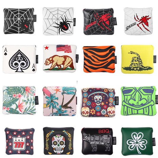 Square Mallet Putter Cover Golf Headcover For TaylorMade Spider X Copper Spider Tour Magnet Hot